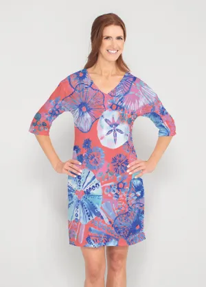 Sand Dollar (16257) ~ Lucy 3/4 Sleeve V-Neck Dress