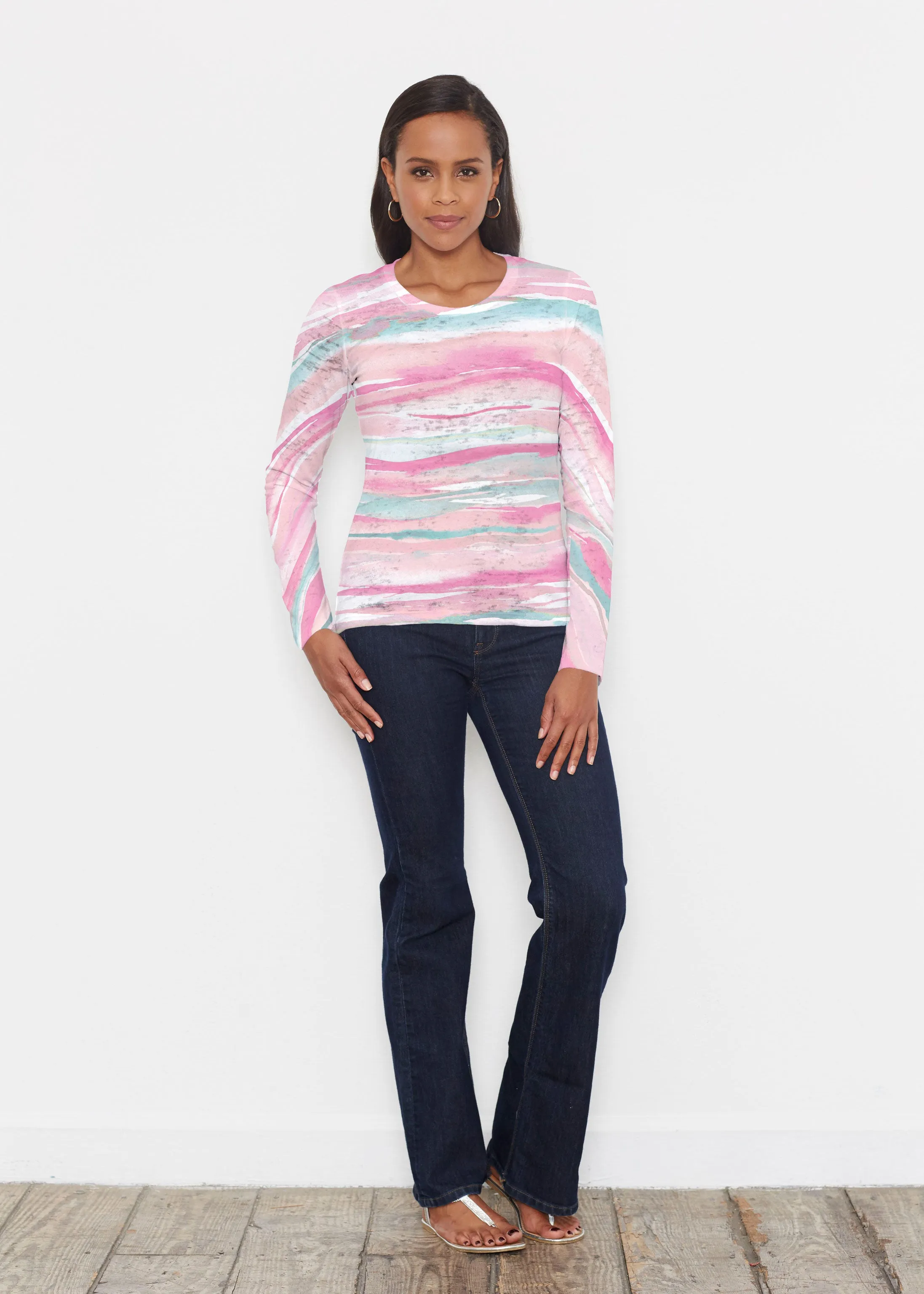 Sand Dunes Pink (16250) ~ Signature Long Sleeve Crew Shirt