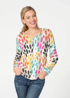 Santa Fe (14267) ~ French Terry V-neck Top