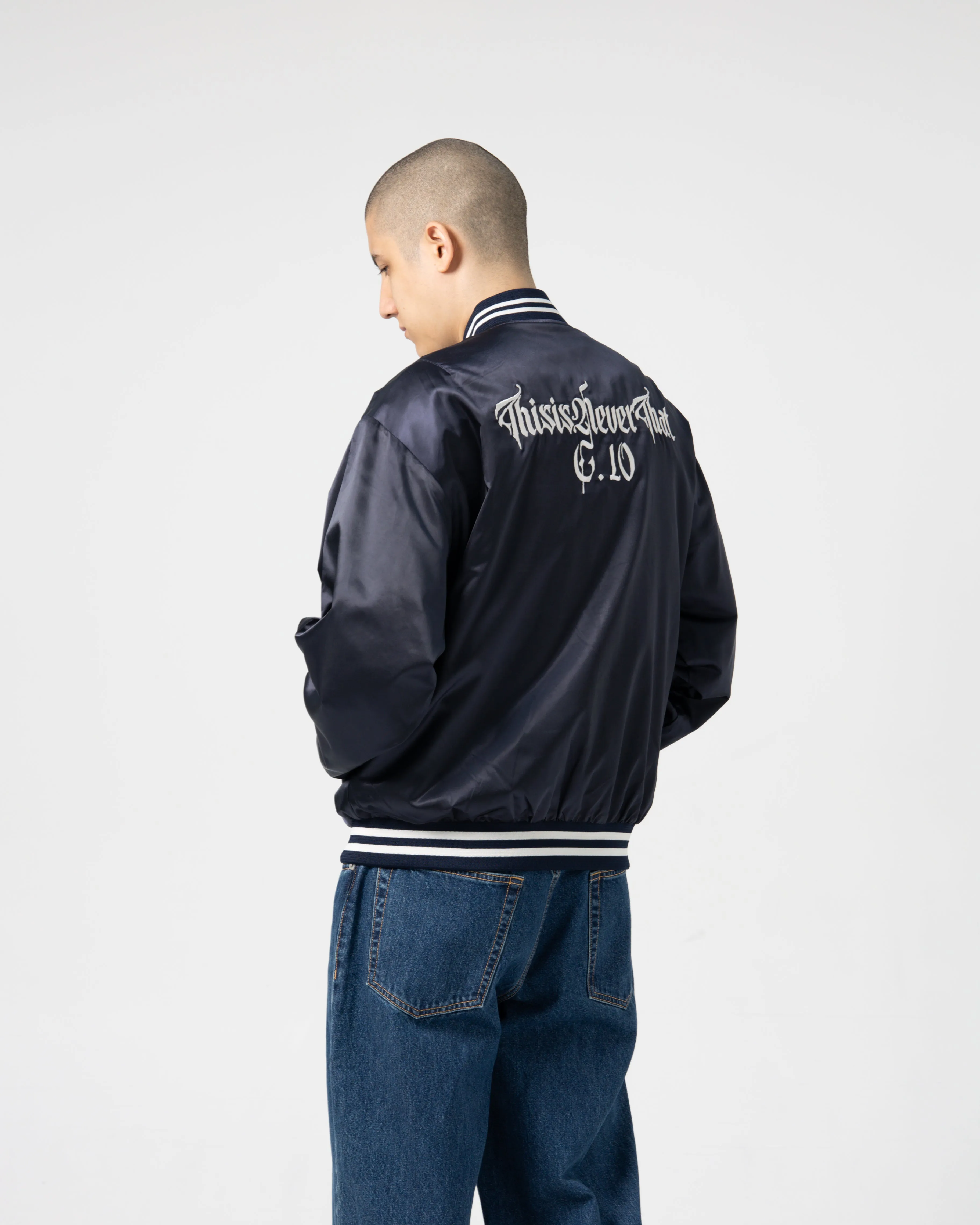 Satin Jacket | Navy
