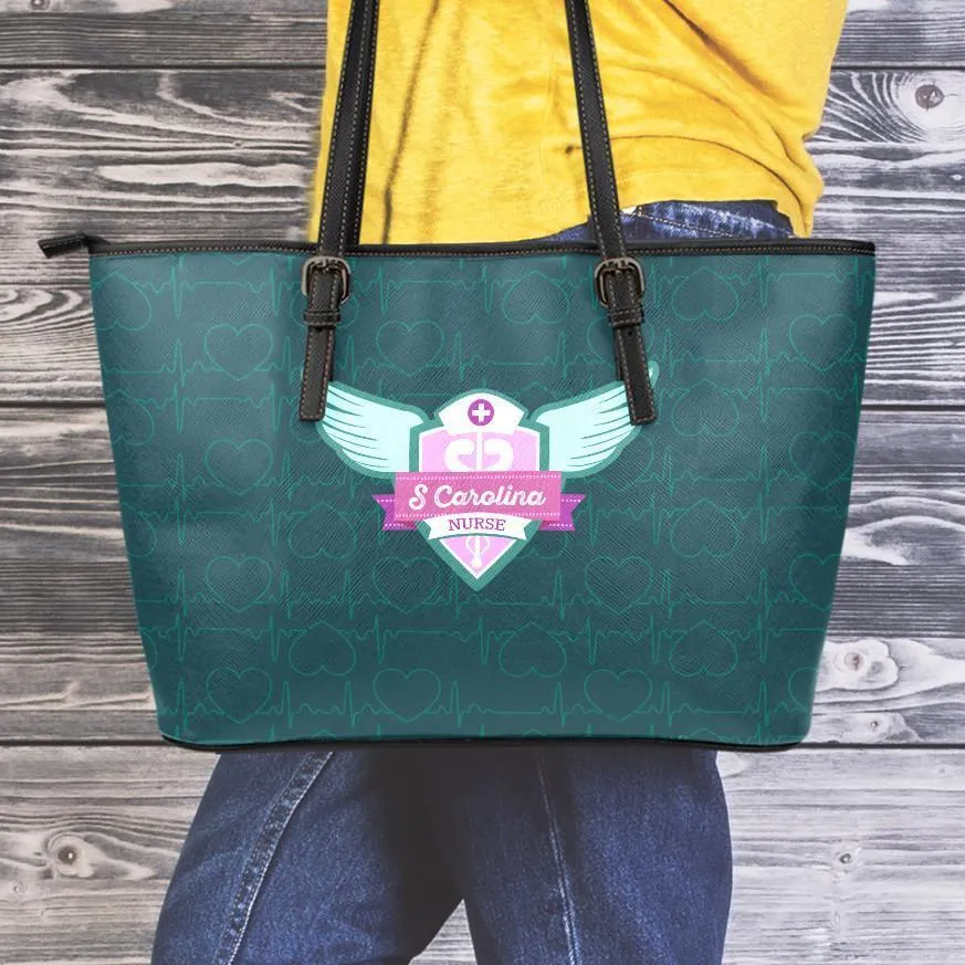 SC Nurse Small Leather Tote Bag