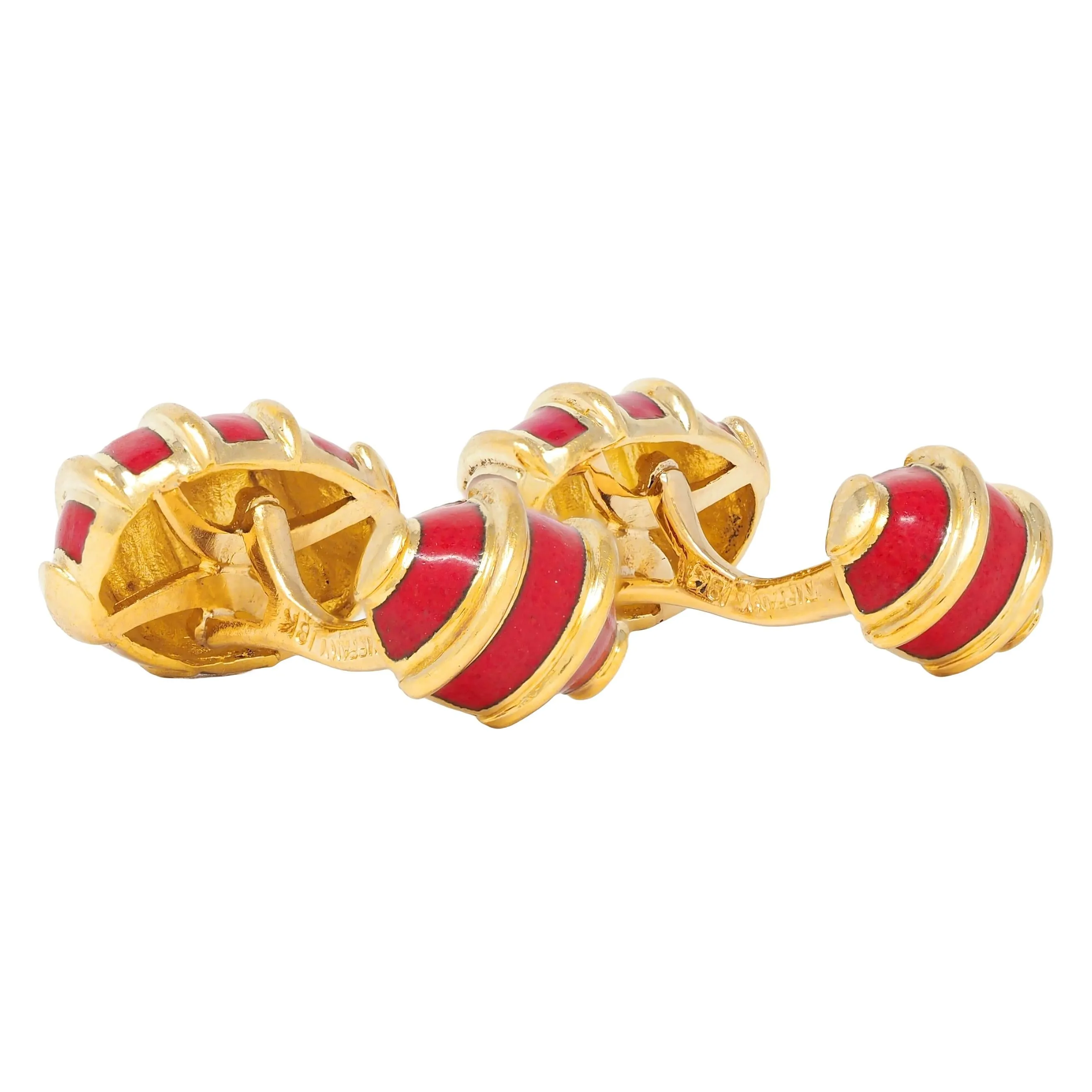 Schlumberger Tiffany & Co. 1960's Carnelian 18 Karat Yellow Gold Vintage Egg Cufflinks