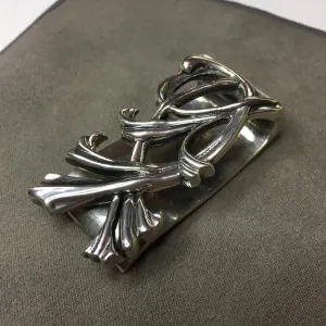 Sean Coyle Thick "Blossoming Vine" Money Clip Heavy Sterling Silver .925