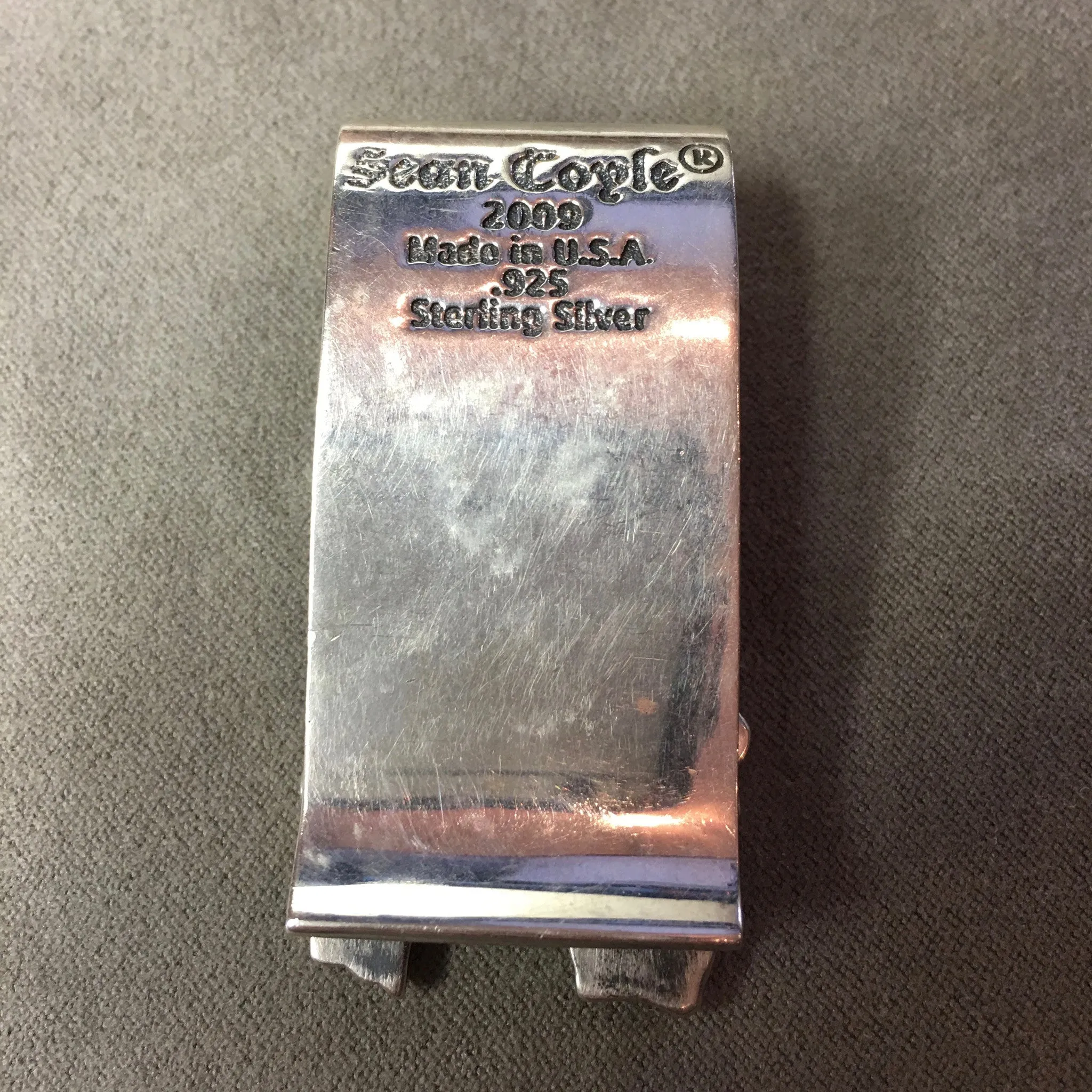 Sean Coyle Thick "Blossoming Vine" Money Clip Heavy Sterling Silver .925