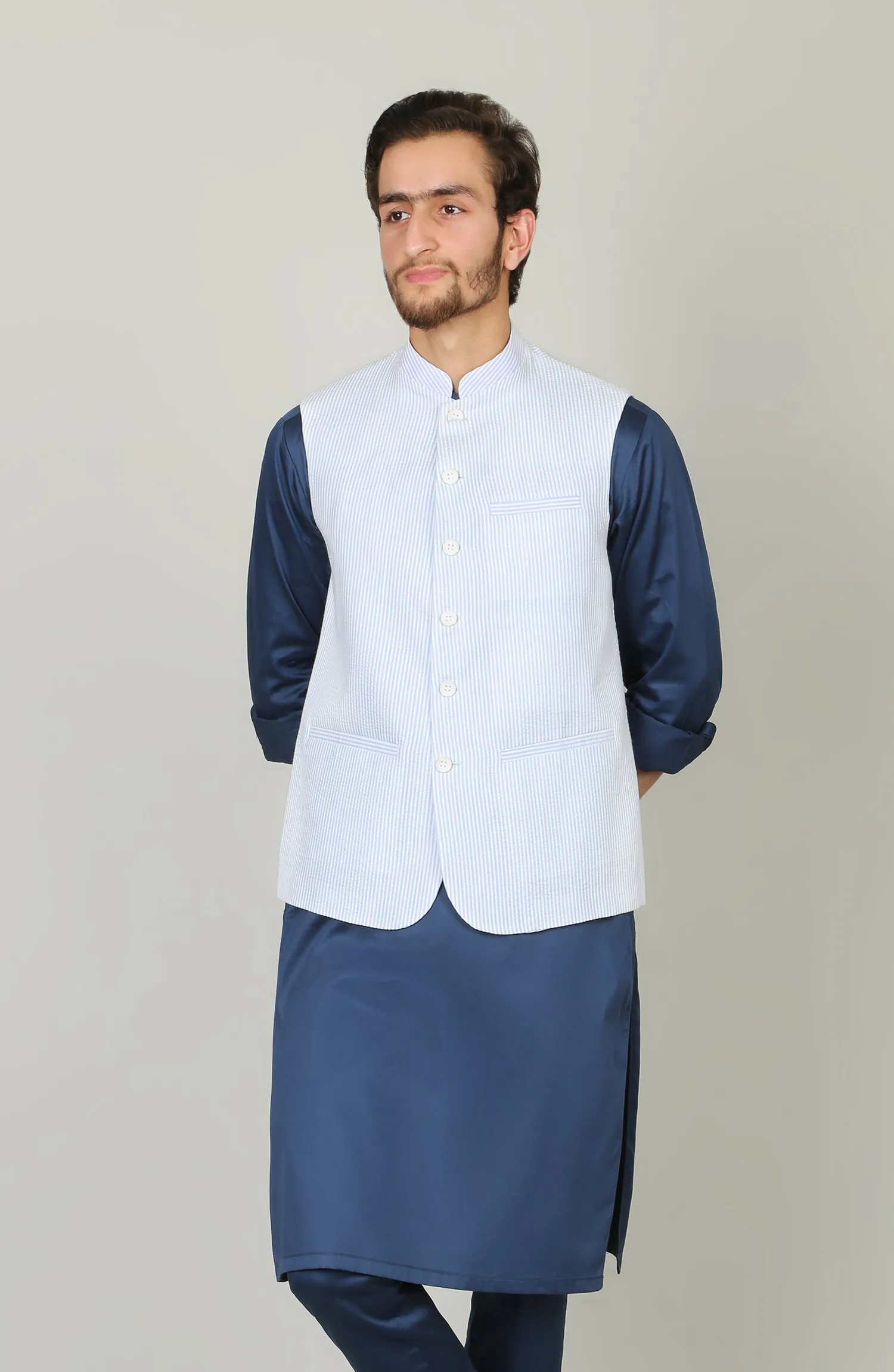 Seer Sucker Mens Waistcoat