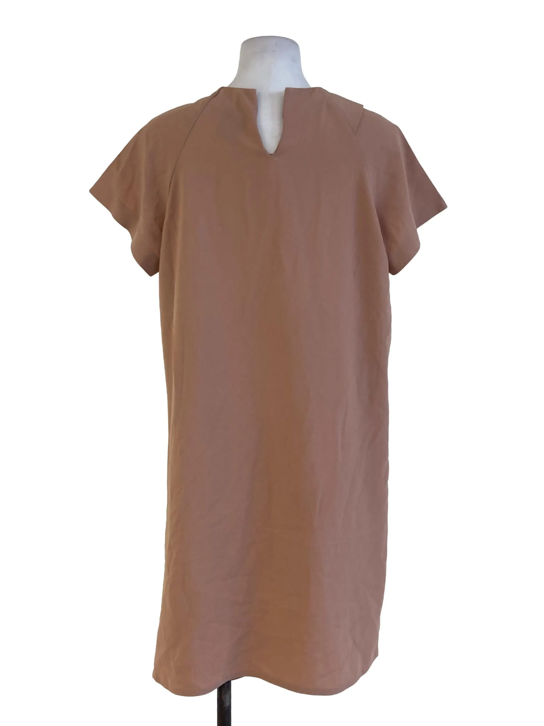 Sepia Beige Blouson Dress