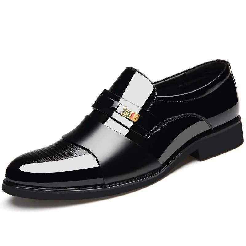Set of Black Casual Leather Shoes - Stylish and Comfortable for Everyday Wear
