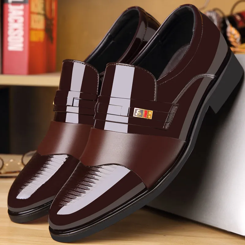 Set of Black Casual Leather Shoes - Stylish and Comfortable for Everyday Wear