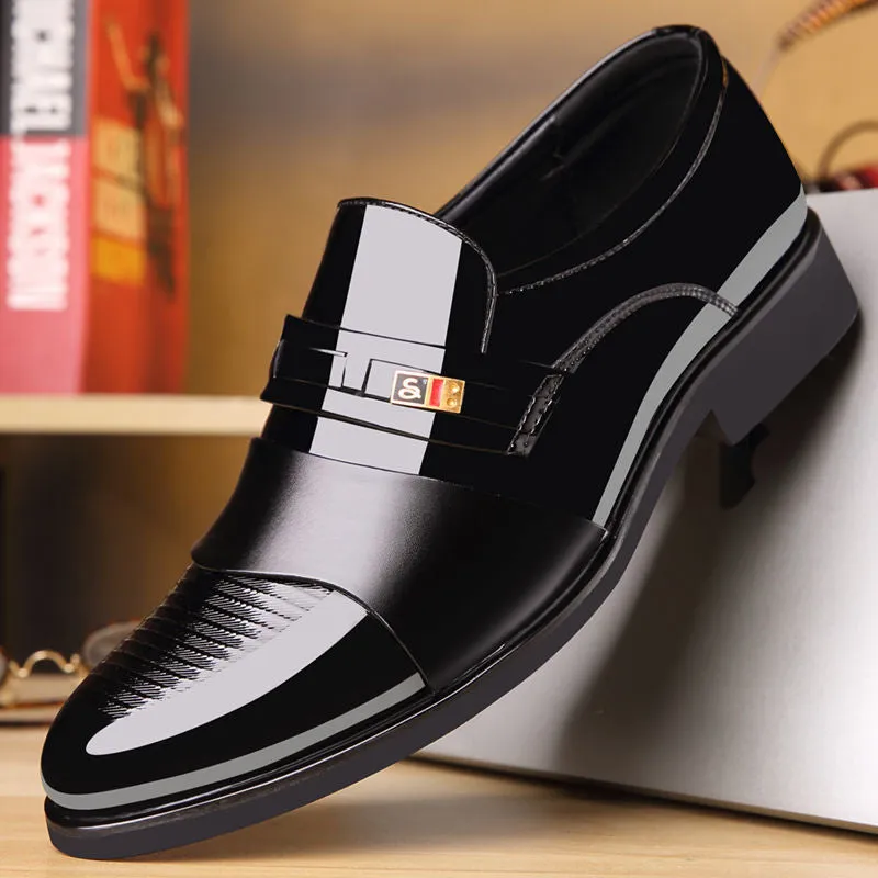 Set of Black Casual Leather Shoes - Stylish and Comfortable for Everyday Wear