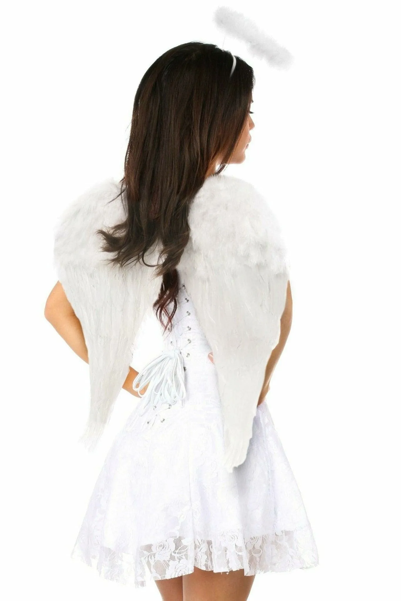 Sexy Deluxe 3 Piece Innocent Angel Corset Halloween Costume