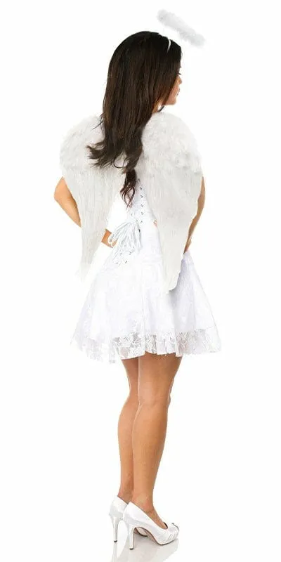Sexy Deluxe 3 Piece Innocent Angel Corset Halloween Costume