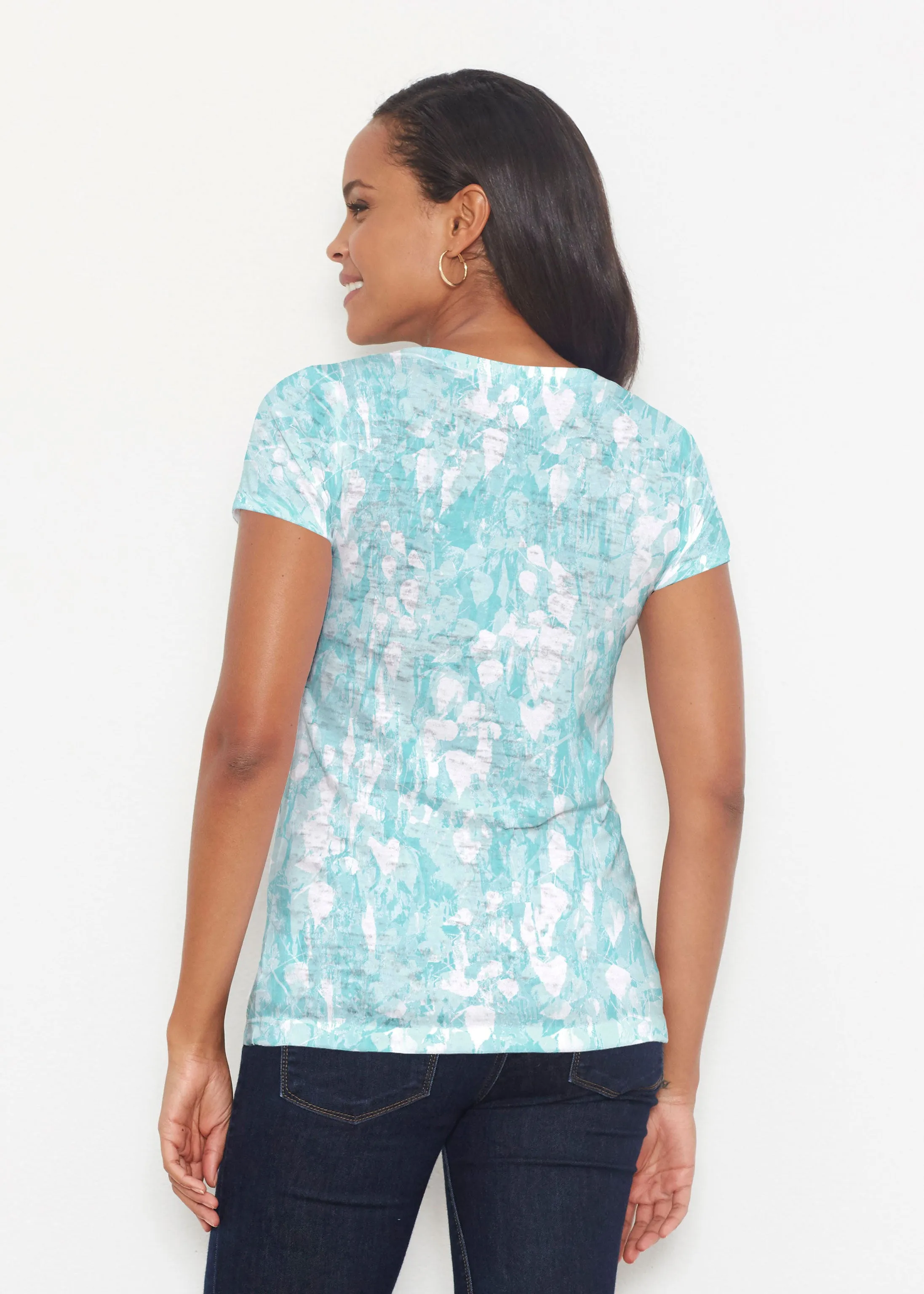 Shadow Aqua (7914) ~ Short Sleeve Scoop Shirt