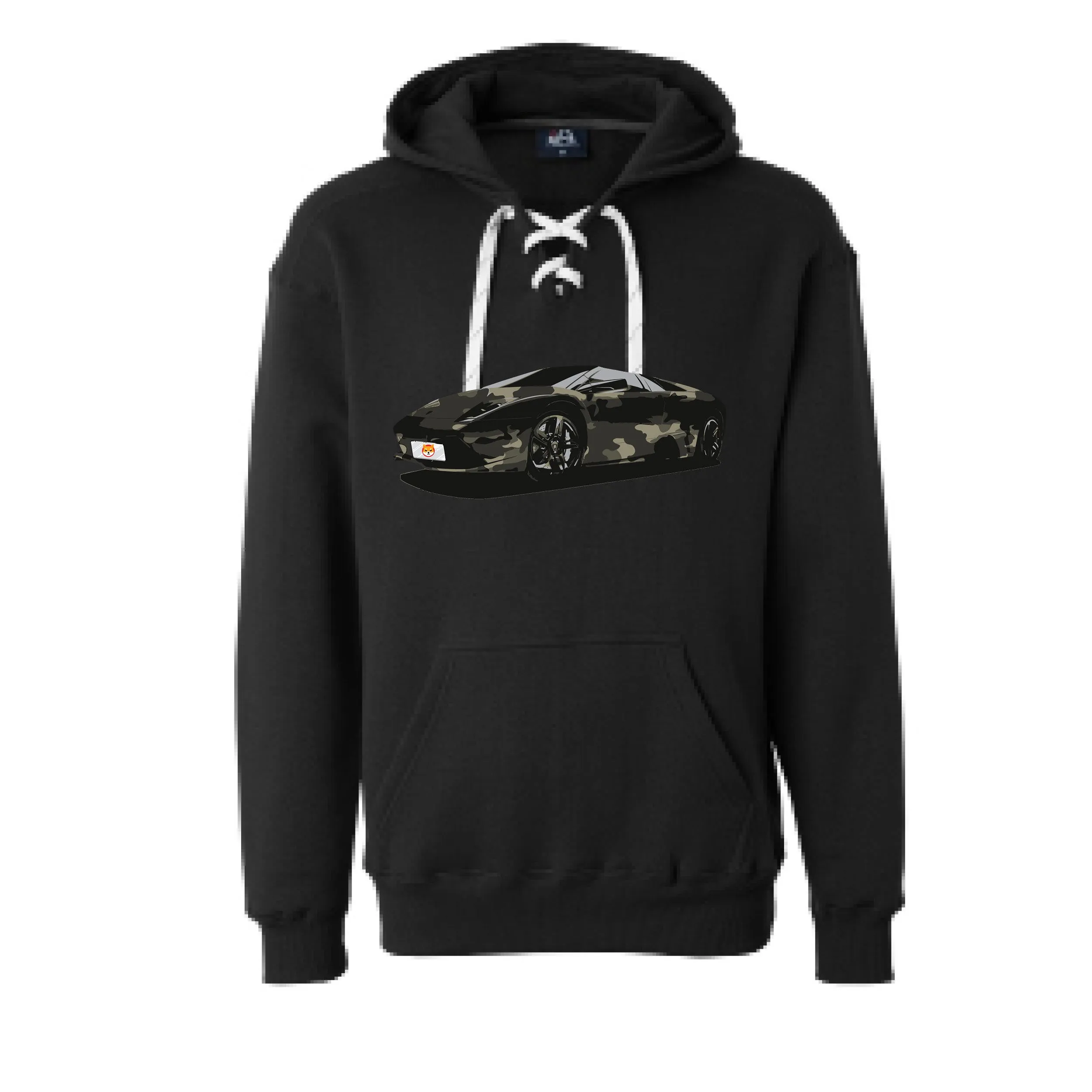 Shiba Inu Lambo J American Sport Laced Hoodies