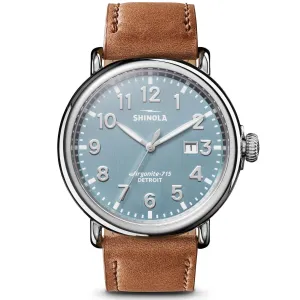 Shinola The Runwell 47mm Light Blue Brown S0120183144