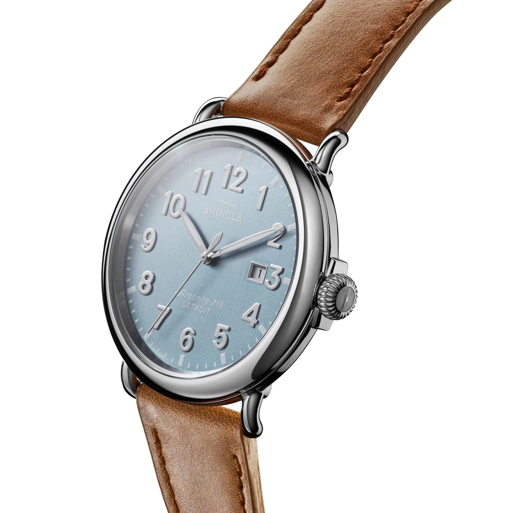 Shinola The Runwell 47mm Light Blue Brown S0120183144