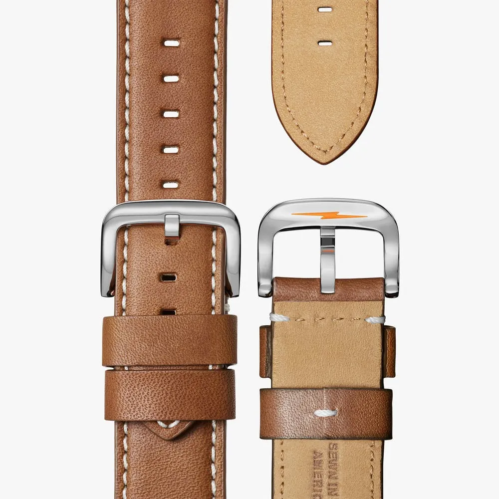 Shinola The Runwell White Dial Tan Leather Men's Watch S0110000010