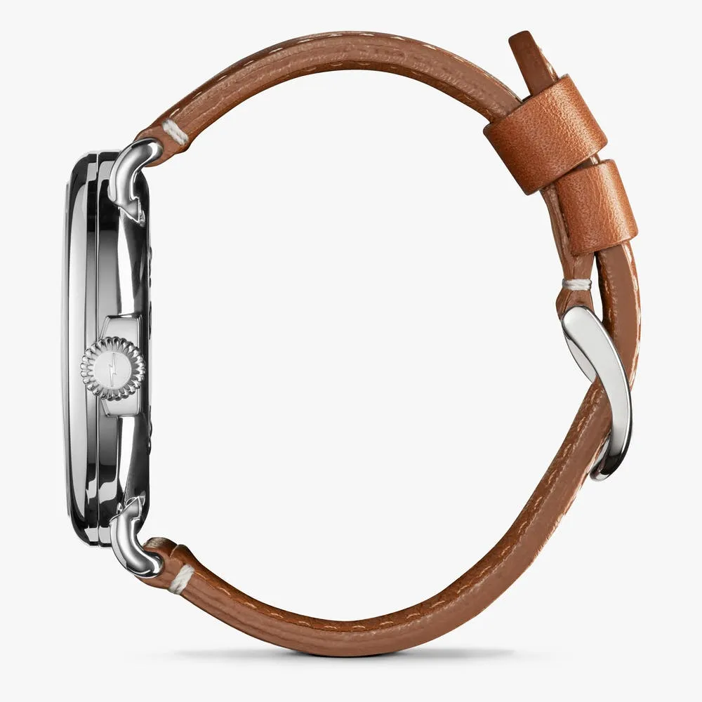 Shinola The Runwell White Dial Tan Leather Men's Watch S0110000010