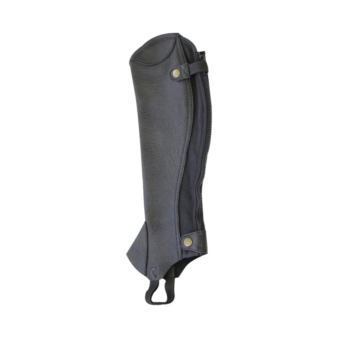 Showcraft Grained Leather Gaiters Black