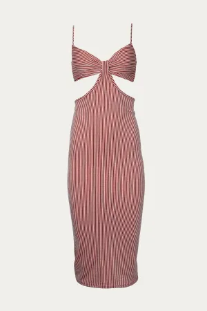 SIDE CUTOUT RELAXED BODYCON DRESS