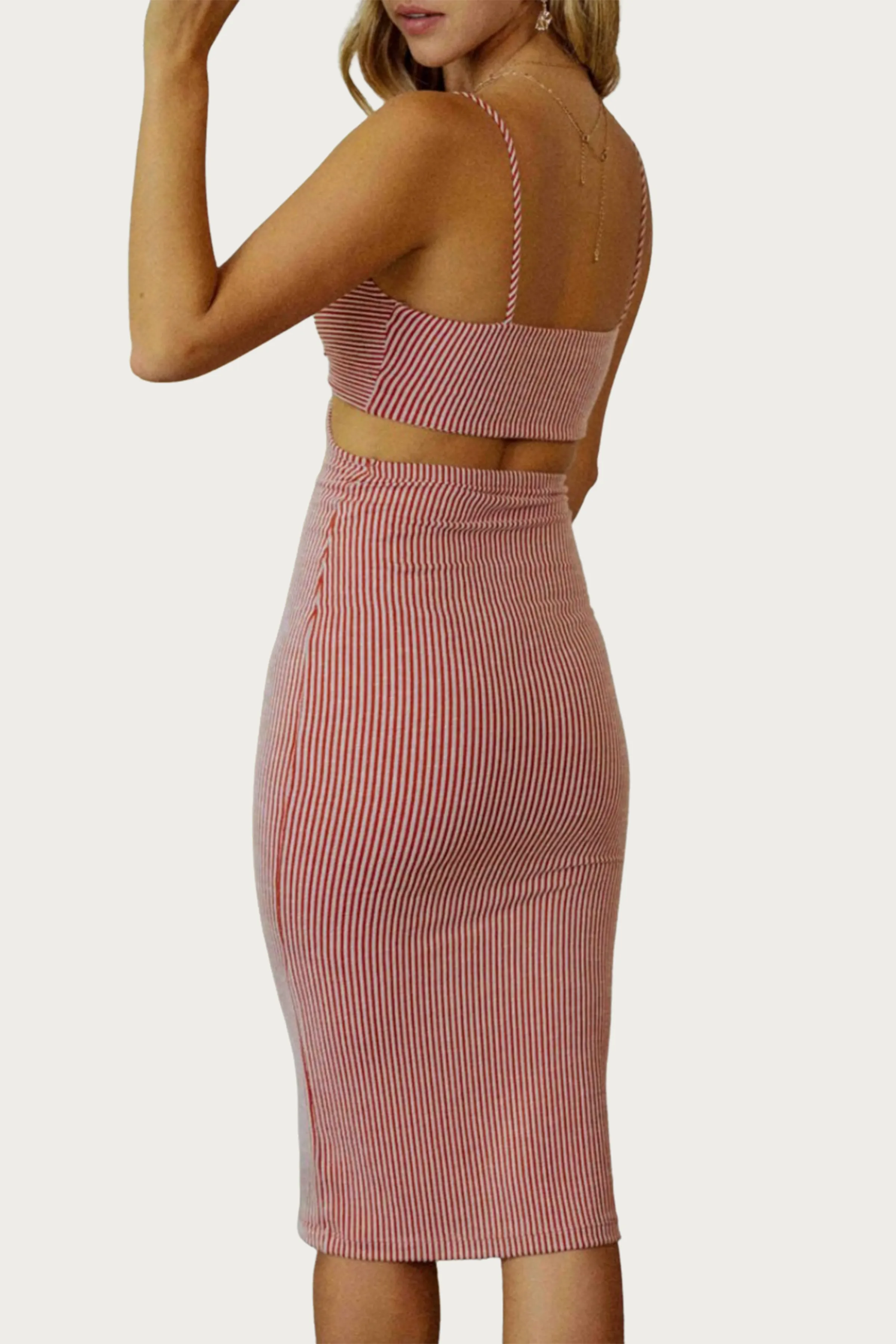 SIDE CUTOUT RELAXED BODYCON DRESS