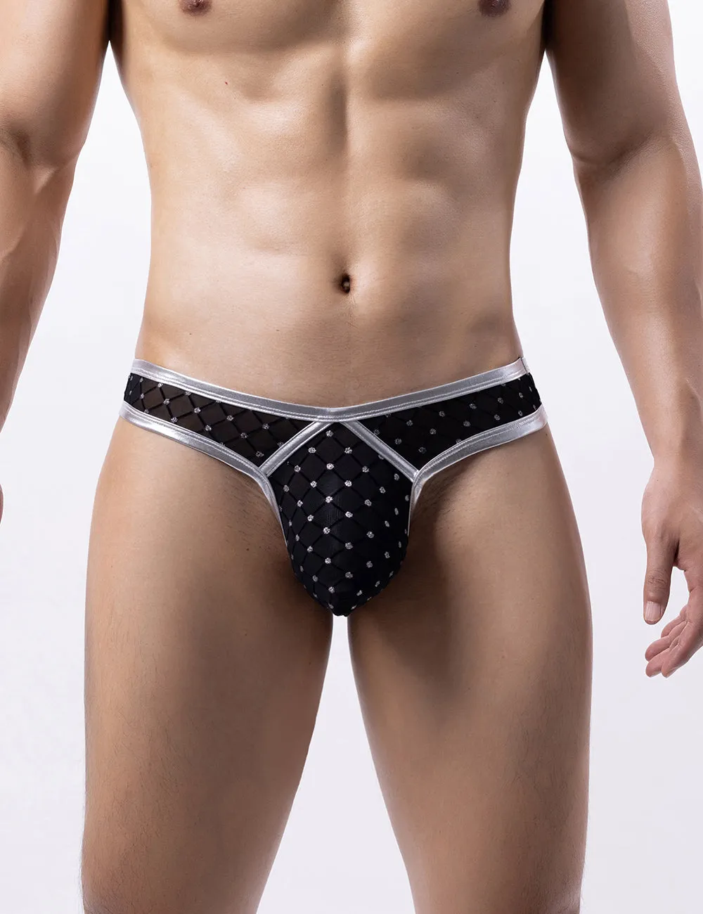 Silver & Gold  Sexy Leather Underwear for Man