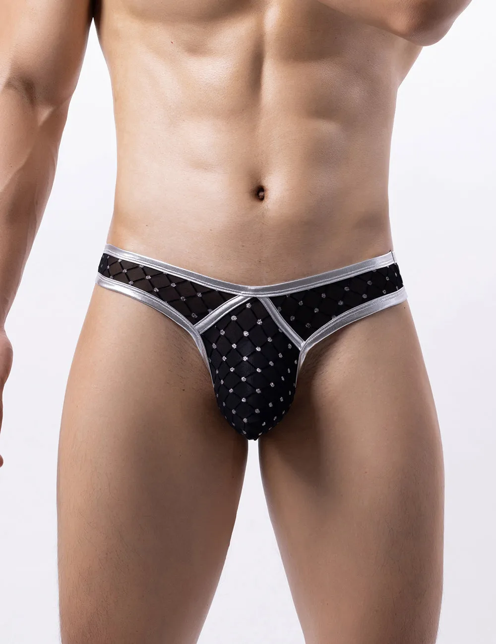 Silver & Gold  Sexy Leather Underwear for Man