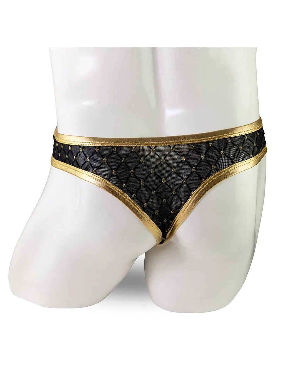Silver & Gold  Sexy Leather Underwear for Man