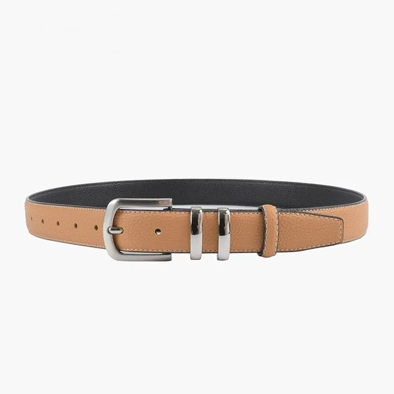 Silver Crown Leather Belts
