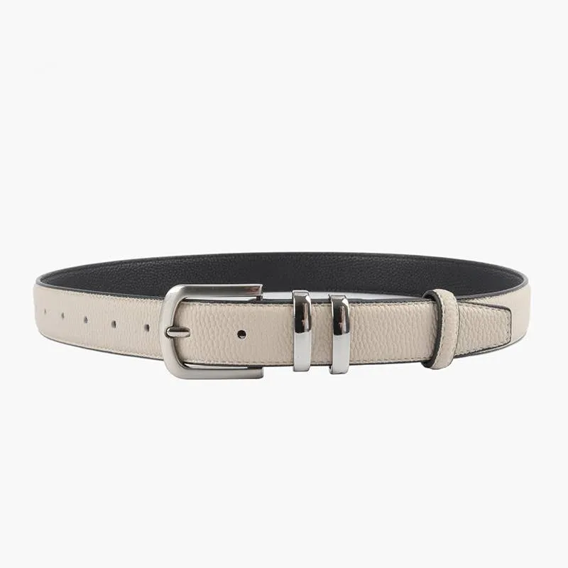 Silver Crown Leather Belts
