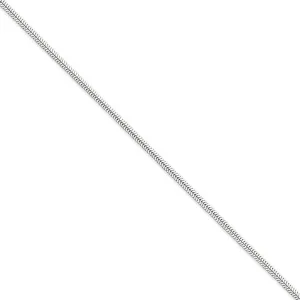 Silver Polish Solid 2.00-mm Round Snake Chain