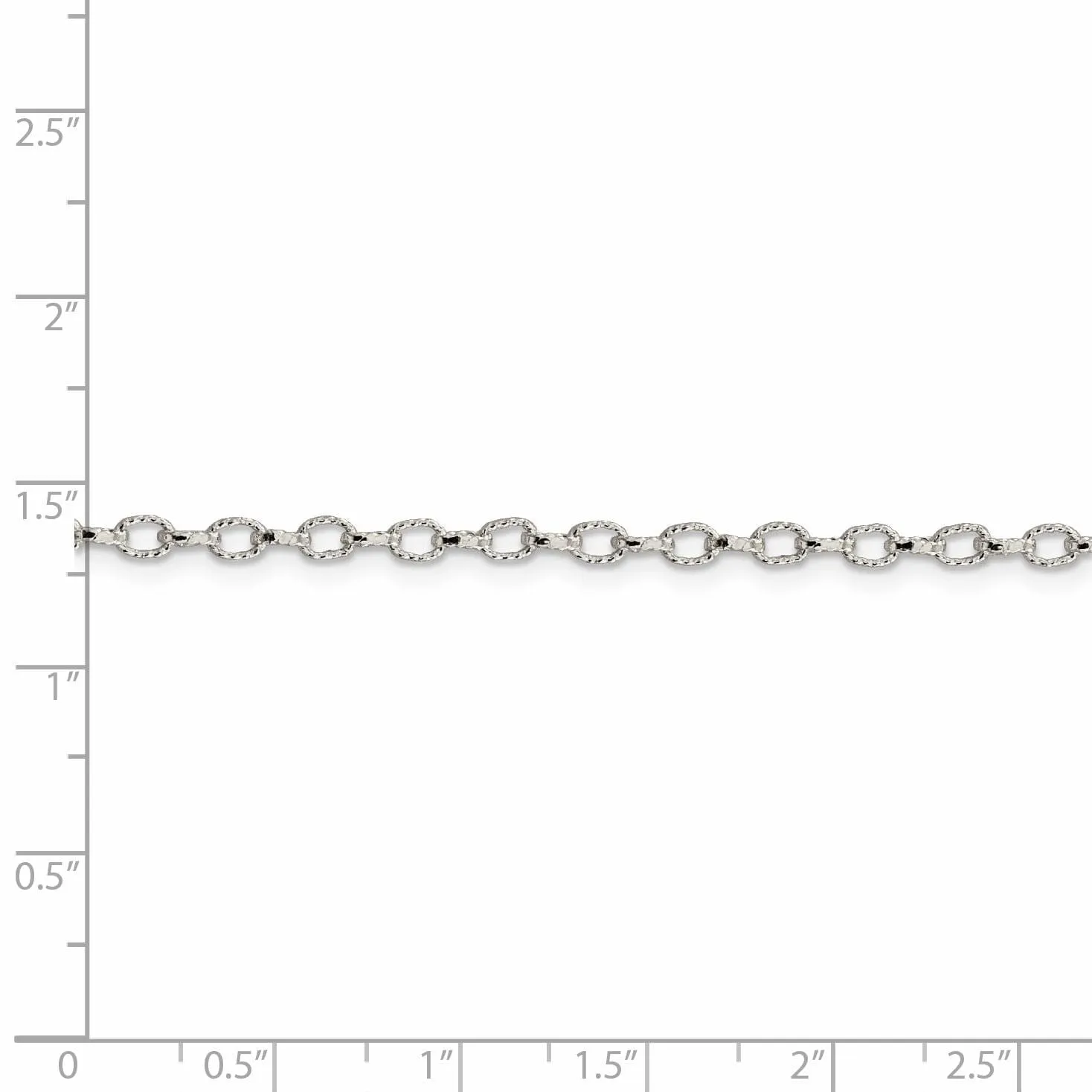 Silver Polished 3.00-mm Fancy Rolo Chain