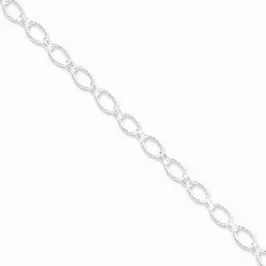 Silver Polished 6.10-mm Fancy Rolo Chain