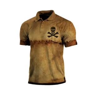 SKULL GRAPHIC POLO SHIRT