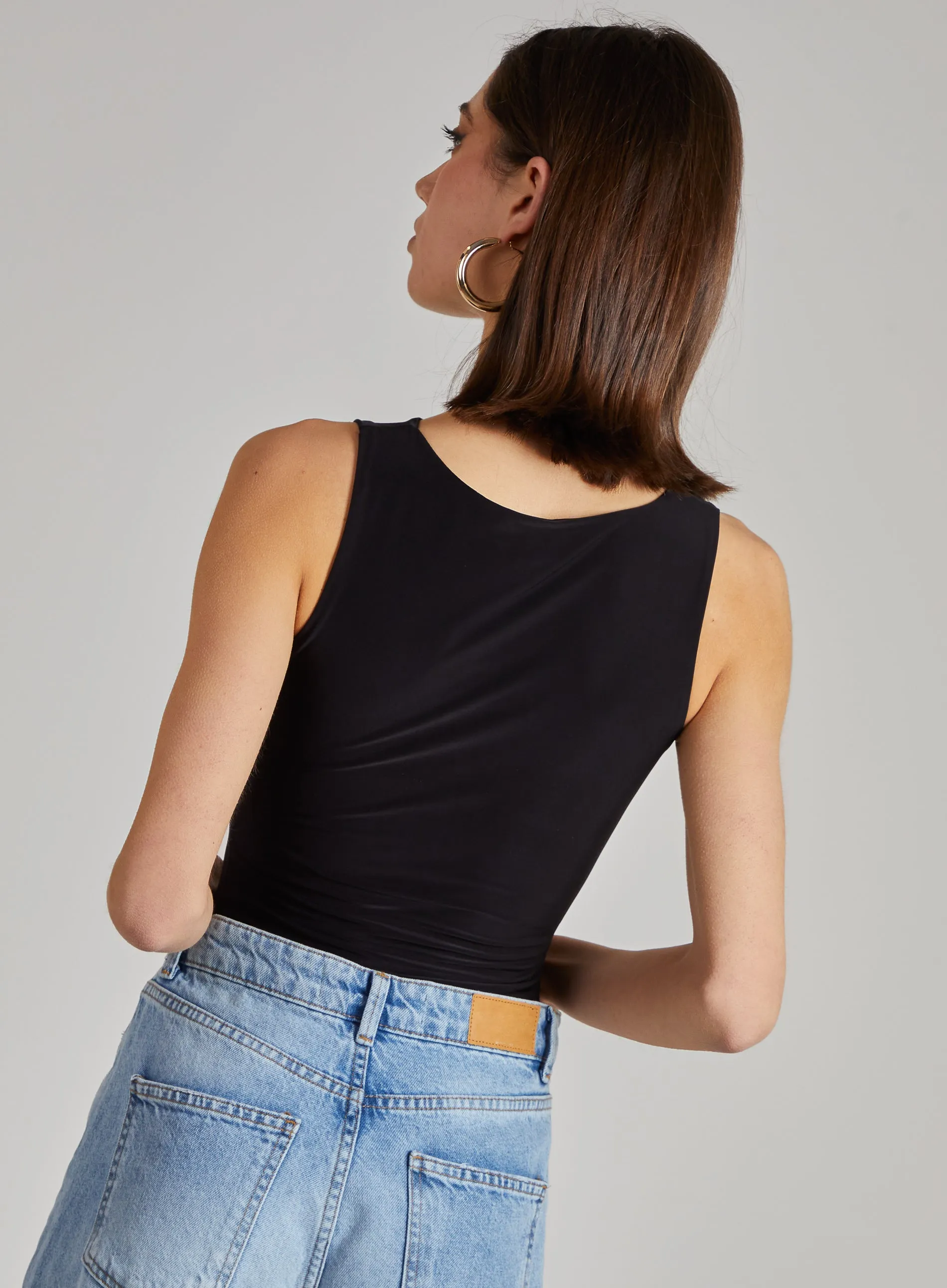 Slinky Sleeveless Letterbox Bodysuit