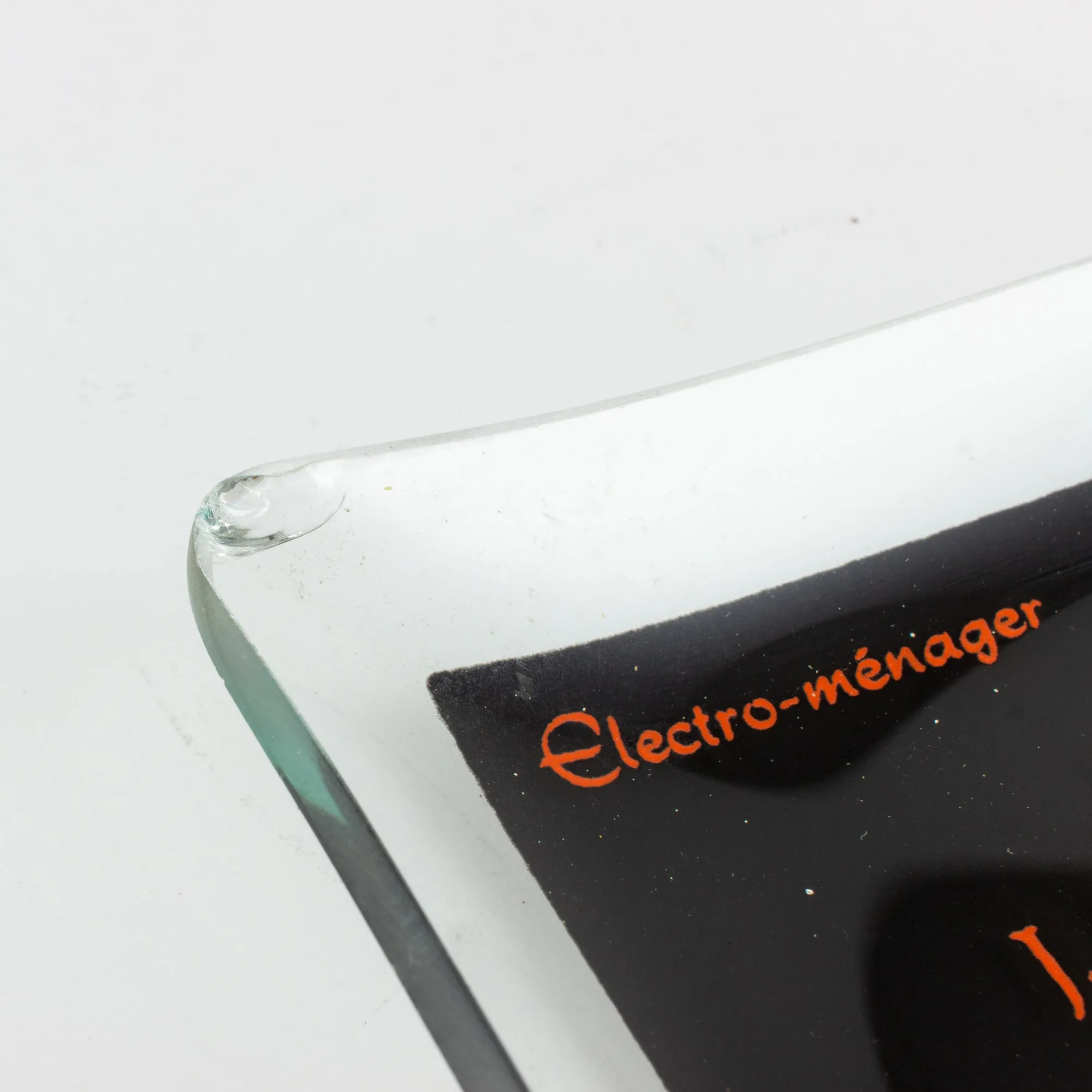 Small Vintage French Glass Calling Card Dish