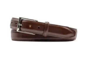 Smith Two Buckle Coachman Leather Belt in Russet