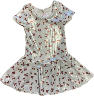 SOCIAL BUTTERFLY- Sparkle Cherries Short Sleeve Drop Waist Dress