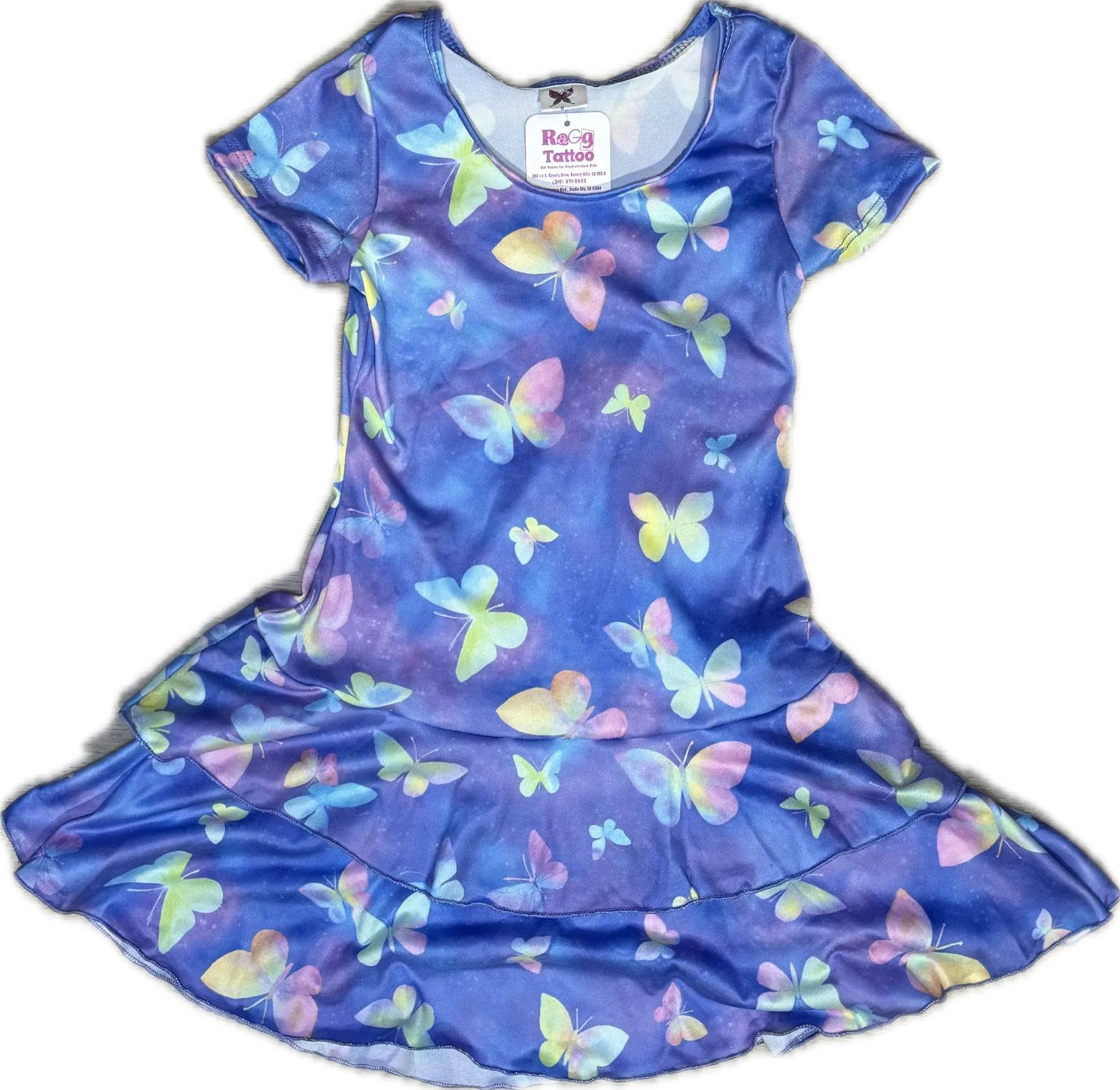 Social Butterfly- S/S Ruffle Dress, Luna Moth