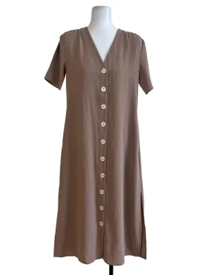 Soft Brown Plain Dress OSN