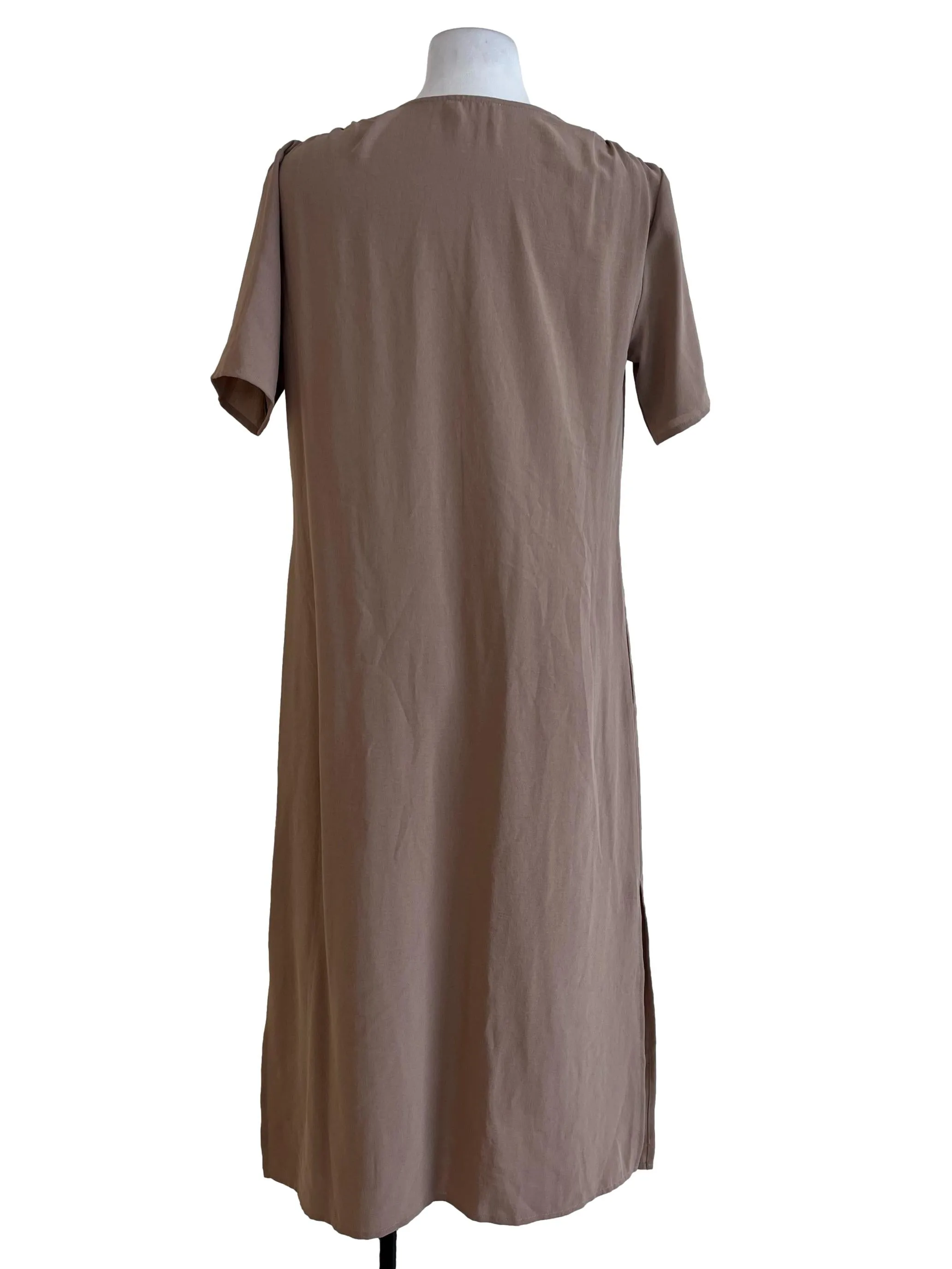 Soft Brown Plain Dress OSN