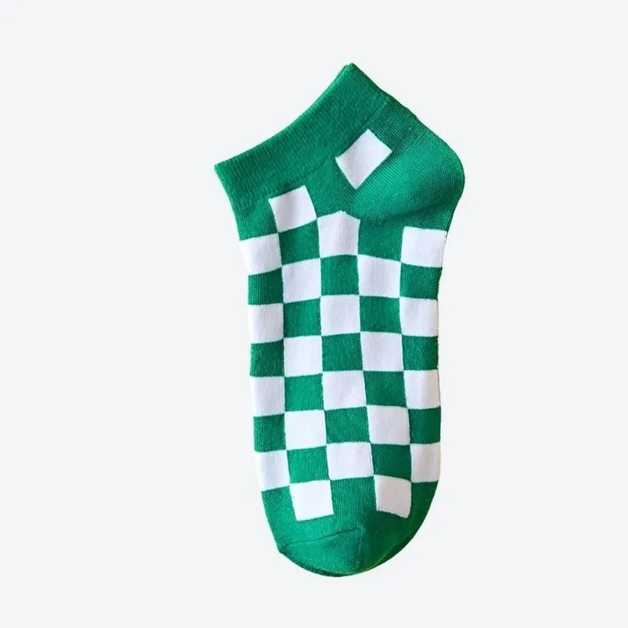 Soft Comfortable Checkered Pattern Socks