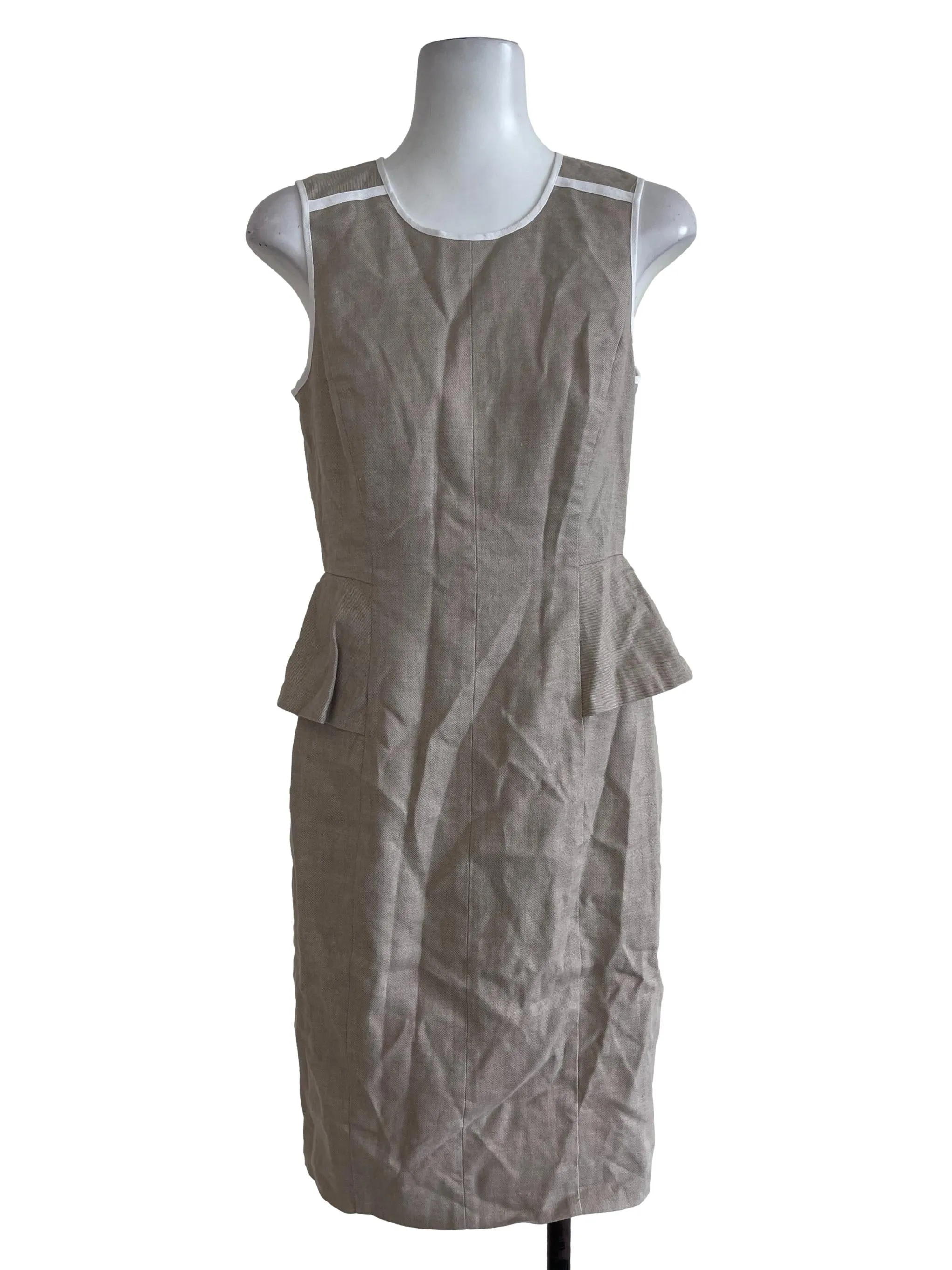 Soft Khaki Plain Dress