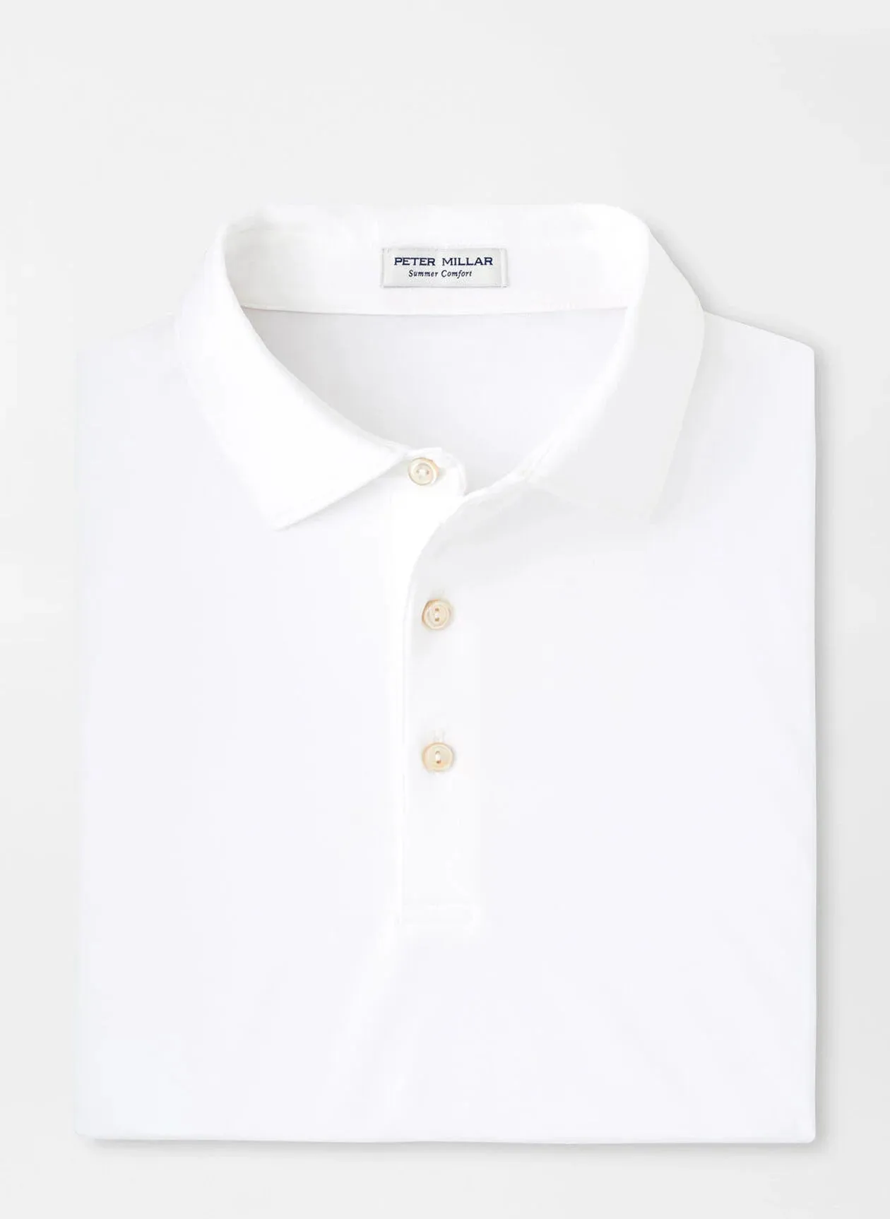 Solid Performance Jersey Polo (White)