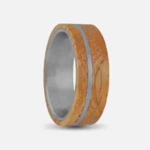 Solid Wood Titanium Steel Ring Men's Ring