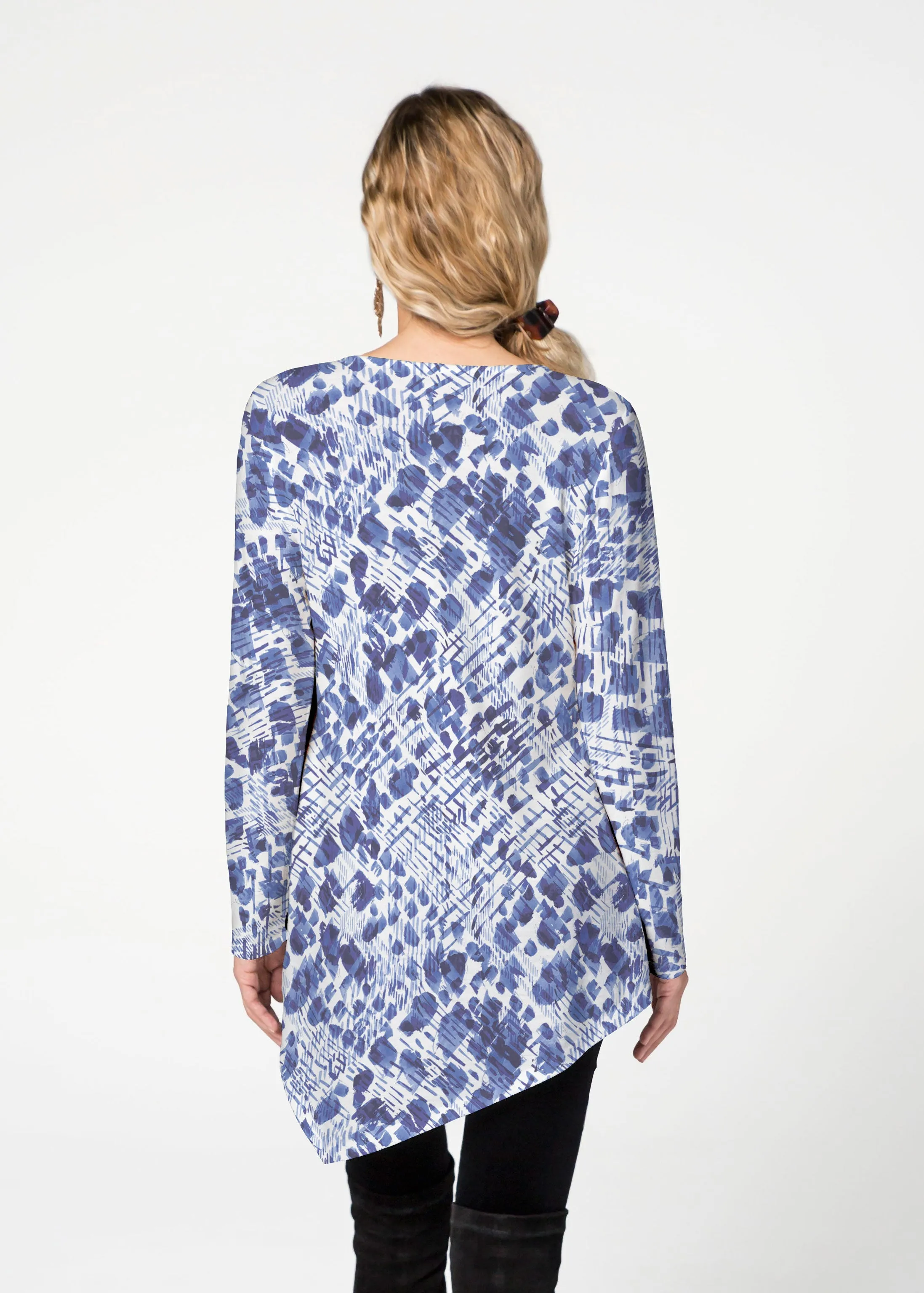 Sophia (8056) ~ Asymmetrical French Terry Tunic
