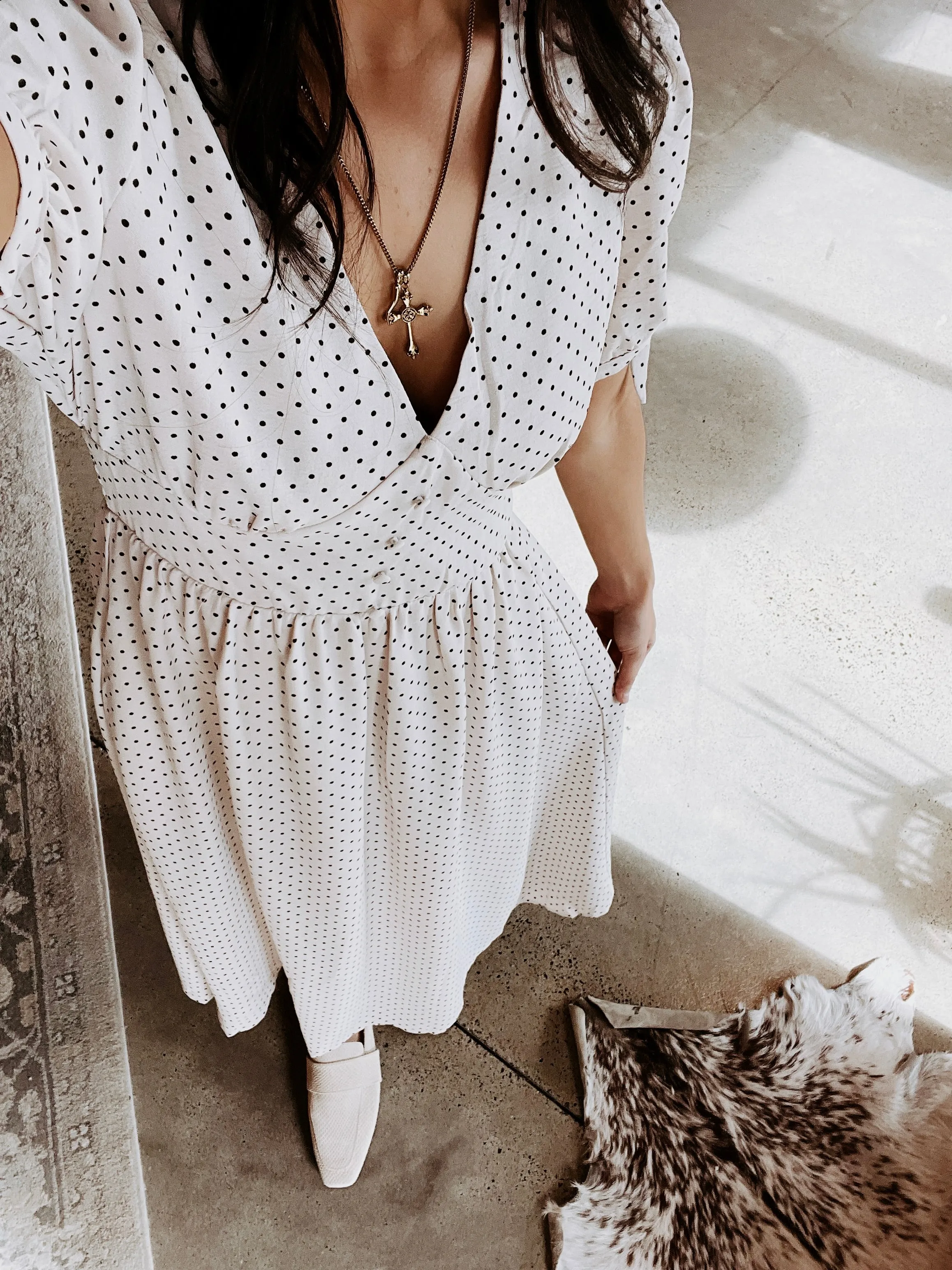 SPOTTED BY YOU MIDI DRESS
