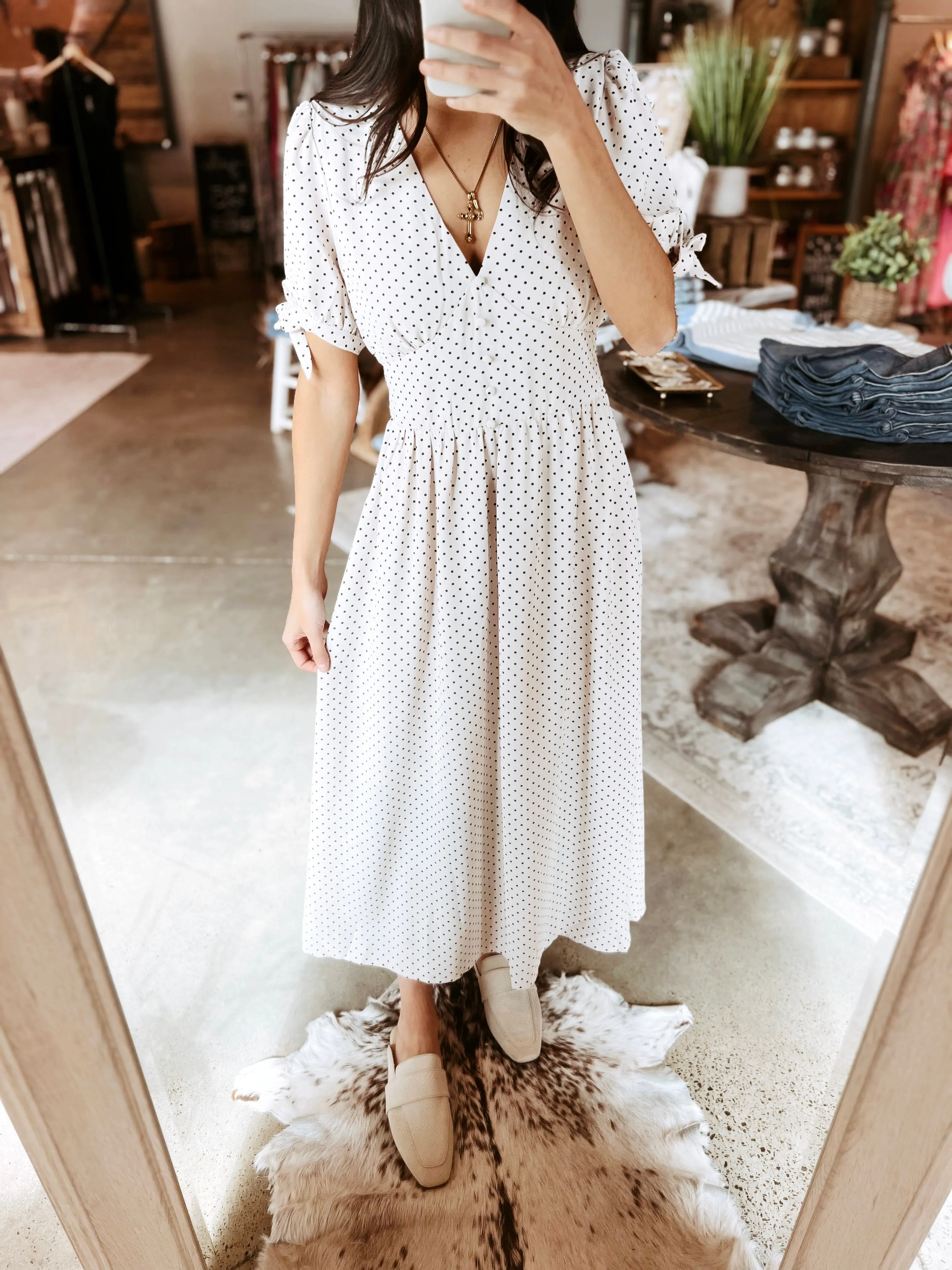SPOTTED BY YOU MIDI DRESS