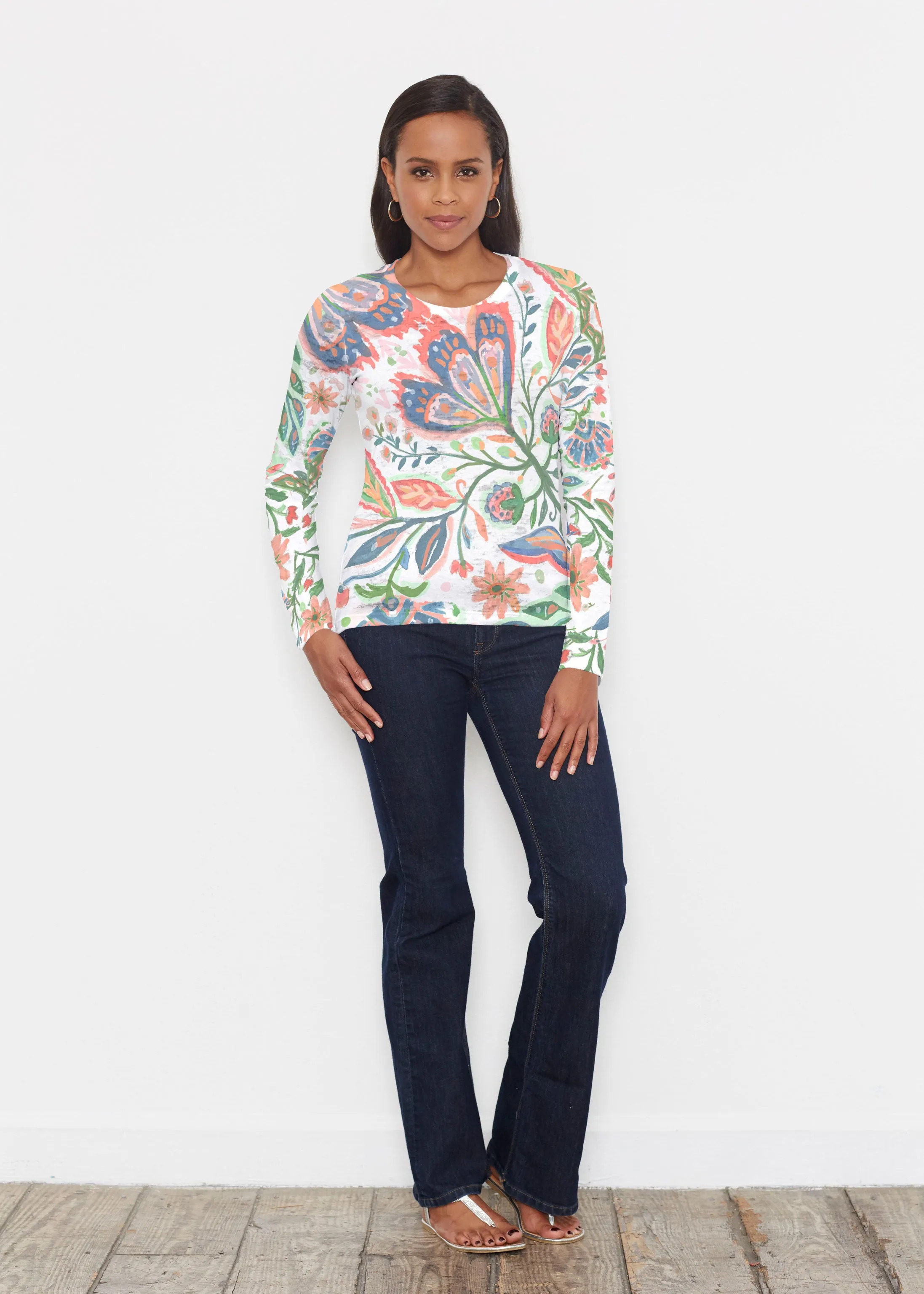 Spring Fantasy Pink (17225) ~ Signature Long Sleeve Crew Shirt