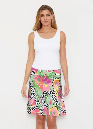 Spring Leopard (14225) ~ Silky Brenda Skirt 21 inch
