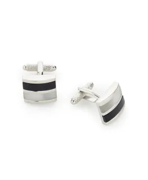 Square Black & Grey Cuff Links